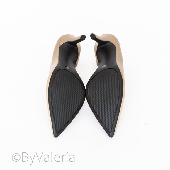 A.n.a Claire Nude Tan D'Orsay Pump Heels 9M, pointed toe - Picture 8 of 13